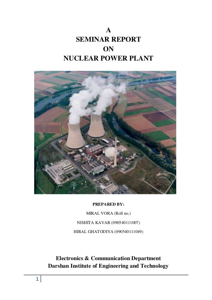 NUCLEAR POWER PLANT SEMINAR REPORT PDF